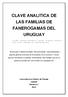 CLAVE ANALITICA DE LAS FAMILIAS DE FANEROGAMAS DEL URUGUAY
