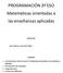 PROGRAMACIÓN 3º ESO Matemáticas orientadas a las enseñanzas aplicadas