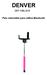 DENVER SBT-10BLACK. Palo extensible para selfies Bluetooth