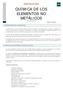 QUÍMICA DE LOS ELEMENTOS NO METÁLICOS