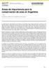 Áreas de importancia para la conservación de aves en Argentina