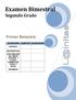Examen Bimestral Segundo Grado