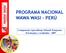 PROGRAMA NACIONAL WAWA WASI - PERÚ. Componente Aprendizaje Infantil Temprano Estrategias y resultados - 2007