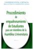 TRIBUNAL ELECTORAL UNIVERSITARIO EMPADRONAMIENTO DE ESTUDIANTES