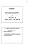 TEMA 1 MACROECONOMIA Y MACROECONÓMICA. 1.1. Macroeconomía y Política Macroeconómica
