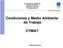 Condiciones y Medio Ambiente de Trabajo CYMAT