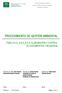 PROCEDIMIENTO DE GESTIÓN AMBIENTAL