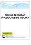FICHAS TÉCNICAS PRODUCTOS DE PISCINA