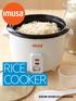 rice cooker recipe booklet + manual