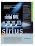 Siemens AG Vigilancia, control y maniobra con relés SIRIUS. Una gama para todos los casos SIRIUS.