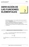 DERIVACIÓN DE LAS FUNCIONES ELEMENTALES