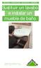 BRICOLAJE - CONSTRUCCIÓN - DECORACIÓN - JARDINERÍA. Sustituir un lavabo e instalar un mueble de baño