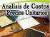 Análisis de precios unitarios