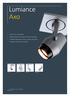 Lumiance Axo. Gama de focos orientables. Elegante diseño en fundición de aluminio inyectado. Acabados disponibles en blanco, negro o plata mate