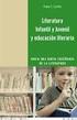 Didáctica de la Literatura en Educación Infantil ÍNDICE