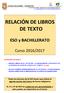 RELACIÓN DE LIBROS DE TEXTO