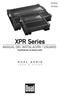 XPR522 XPR540. XPR Series MANUAL DEL INSTALACIÓN / USUARIO Amplificadores de potencia móvil