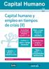 Capital Humano. Capital humano y empleo en tiempos de crisis (II) Actividad económica. Paro de larga duración. estudios.