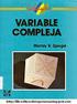 Problemas resueltos de variable compleja con elementos de teoría. Ignacio Monterde, Vicente Montesinos.