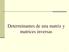 Determinantes de una matriz y matrices inversas