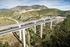 Puente de la línea de alta velocidad Barcelona - frontera francesa sobre la AP-7 en Riudellots de la Selva