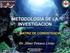 METODOLOGÍA DE LA INVESTIGACIÓN. Dr. Abner Fonseca Livias