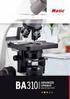 BA310 ADVANCED UPRIGHT. Microscope
