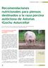 Recomendaciones nutricionales para piensos destinados a la raza porcina autóctona de Asturias (Gochu Asturcelta)