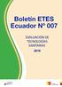 Boletín ETES Ecuador Nº 007