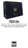 TBX10A. MANUAL DEL INSTALACIÓN/USUARIO Gabinete cerrado de 10 con amplificador incorporado