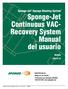 Sponge-Jet Continuous VAC- Recovery System Manual del usuario