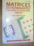 MATRICES, DETERMINANTES Y SISTEMAS DE ECUACIONES LINEALES