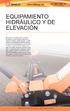 EQUIPAMIENTO HIDRÁULICO Y DE ELEVACIÓN