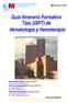 Guía Itinerario Formativo Tipo (GIFT) de Hematología y Hemoterapia