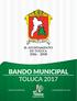 Artículo 4. Para efectos del Presente Bando se entiende por: BANDO MUNICIPAL DE TOLUCA 2017 TÍTULO PRIMERO DEL MUNICIPIO
