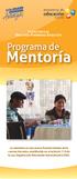 Mentoría. Programa de. Subsecretaría de Desarrollo Profesional Educativo