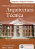 Guía Académica Universidad de Salamanca. Curso de adaptación al Grado en Arquitectura Técnica