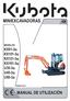 MINIEXCAVADORAS MANUAL DE UTILIZACIÓN. KX91-3α KX101-3α KX121-3α KX161-3α U35-3α U45-3α U50-3α MODELOS RG