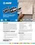 Ultralite Mortar MAPEI. Mortero liviano de calidad superior con polímeros para losetas DESCRIPCIÓN CARACTERÍSTICAS Y BENEFICIOS DÓNDE USARLO