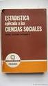 ESTADÍSTICA APLICADA A LAS CIENCIAS SOCIALES II