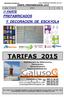 TARIFA PREFABRICADOS PRODUCTO CC PVP 2015 Y DECORACION DE ESCAYOLA TARIFAS 2015