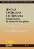Complementos para la formación disciplinar de lengua castellana y literatura