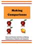 Making Comparisons. Notes and Practice Activities on Making Comparisons of Equality and Inequality