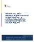 INSTRUCTIVO PAGO MATRICULACIÓN VEHICULAR DE INSTITUCIONES Y ENTIDADES OPERATIVAS DESCONCENTRADAS DEL SECTOR PÚBLICO