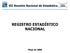 VII Reunión Nacional de Estadística REGISTRO ESTADÍSTICO NACIONAL