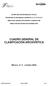 CUADRO GENERAL DE CLASIFICACIÓN ARCHIVÍSTICA