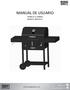 MANUAL DE USUARIO PARRILLA A CARBÓN MODELO: BBQ101CC