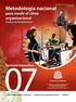 Metodología nacional para medir el clima organizacional