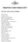 Repertorio Calle Habana 2017