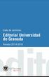 Carta de servicios. Editorial Universidad de Granada